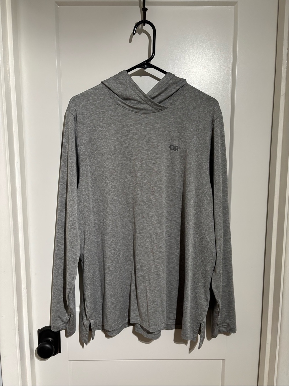 Outdoor Research Gray Lightweight Hooded Long-Sleeve Shirt